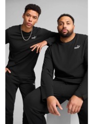 puma ανδρική μακρυμάνικη μπλούζα με λογότυπο regular fit `essential` - 682546 μαύρο