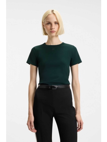 hugo boss γυναικείο τ-shirt με ανάγλυφο λογότυπο regular