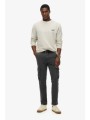 superdry ανδρικό παντελόνι cargo με logo patch regular fit - m7011132a ανθρακί