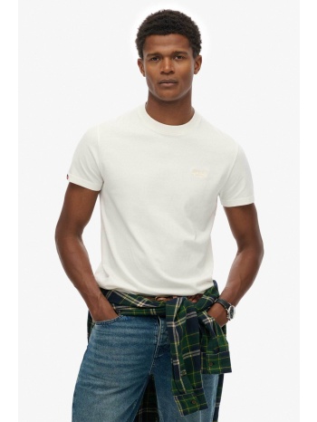superdry ανδρικό t-shirt με κεντημένο λογότυπο slim fit