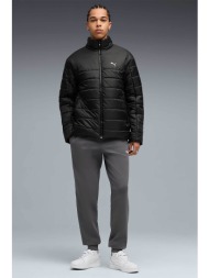 puma ανδρικό παντελόνι φόρμας με λογότυπο regular fit `essential tape` - 689179 γκρι σκούρο