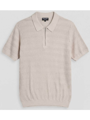 antony morato ανδρική πλεκτή πόλο μπλούζα με σχέδιο στην