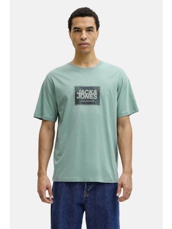 jack & jones ανδρικό t-shirt μονόχρωμο με logo print