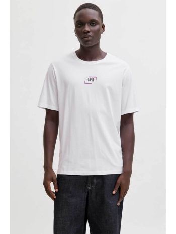 jack & jones ανδρικό t-shirt μονόχρωμο με logo print