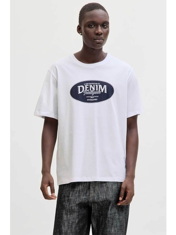 jack & jones ανδρικό t-shirt μονόχρωμο με logo print