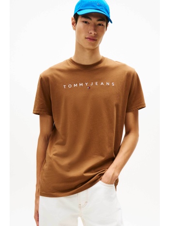 tommy jeans ανδρικό t-shirt με λογότυπο regular fit 