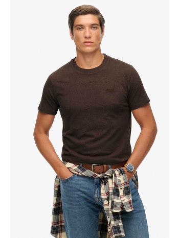 superdry ανδρικό t-shirt με κεντημένο λογότυπο slim fit