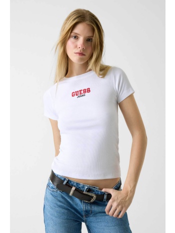 guess γυναικείο t-shirt με λογότυπο slim fit - w4yi64ka0h1