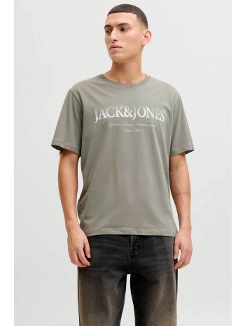 jack & jones ανδρικό t-shirt μονόχρωμο με logo print