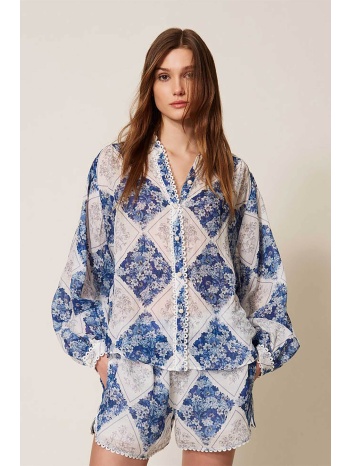 twinset γυναικείο πουκάμισο με floral print - 261tp213e