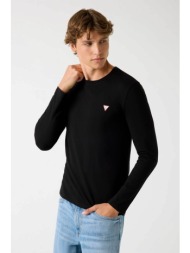 guess ανδρική μακρυμάνικη μπλούζα με λογότυπο slim fit - m2yi28j1314 μαύρο