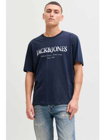 jack & jones ανδρικό t-shirt μονόχρωμο με logo print