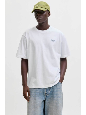 jack & jones ανδρικό t-shirt μονόχρωμο με logo print