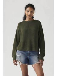 levi`s® γυναικείο πουλόβερ μονόχρωμο relaxed fit `laetitia boucle` - 005aa0003 πράσινο σκούρο