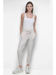 dkny γυναικείο παντελόνι φόρμας μονόχρωμο - dp5p3496 κρέμ