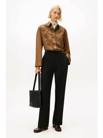 tommy hilfiger γυναικείο παντελόνι με μεταλλικό logo flag