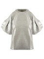 dkny γυναικεία μπλούζα με παγιέτες - dj6t1670 γκρι