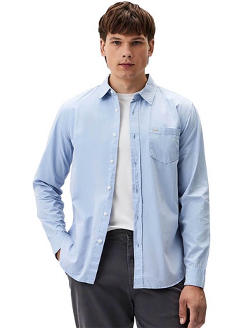 guess ανδρικό πουκάμισο μονόχρωμο slim fit - m4yh35wgcf1