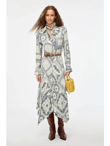 iblues γυναικείο φόρεμα midi με all-over print `iblacaici`