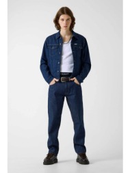 guess ανδρικό βαμβακερό τζιν παντελόνι πεντάτσεπο σε straight fit - m6ra1bd002g denim blue σκούρο