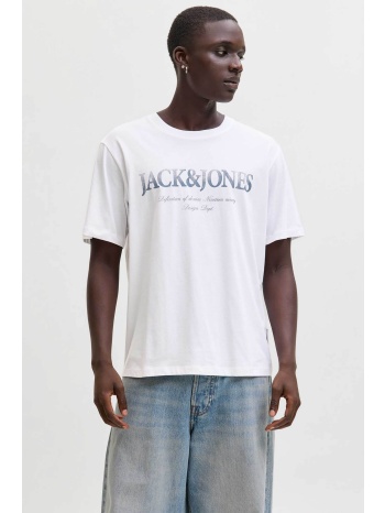 jack & jones ανδρικό t-shirt μονόχρωμο με logo print