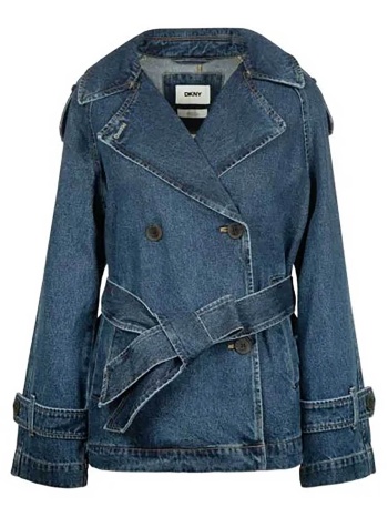 dkny γυναικείο denim jacket - dl5mpv83 denim blue σκούρο