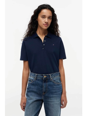 tommy hilfiger γυναικεία μπλούζα πόλο πικέ με κεντημένο