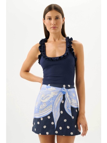 roame γυναικείο αμάνικο τοπ με βολάν `paloma` - r26t111b