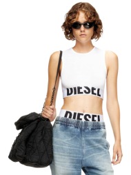 diesel γυναικείο αμάνικο τοπ slim fit `ada-d-pop` - s26a176610hmau λευκό