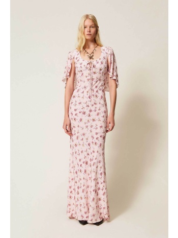 twinset γυναικείο maxi φόρεμα με floral print - 261tp210a