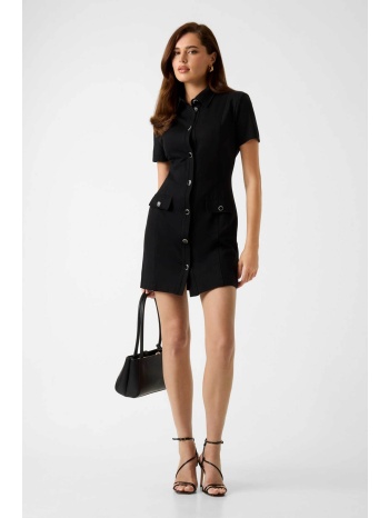 guess γυναικείο mini φόρεμα σεμιζιέ - w6rk34kcmu2 μαύρο