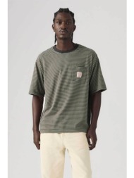 levi`s® ανδρικό t-shirt με ριγέ σχέδιο τσέπη με logo patch loose fit `workwear` - a58500028 ανθρακί