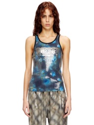 diesel γυναικείο αμάνικο τοπ με διακοσμητικές παγιέτες slim fit `t-unky` - s26a209510qvct σκούρο μπλ