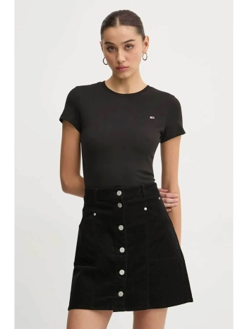 tommy jeans γυναικείο t-shirt με logo print slim fit 