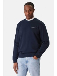 tommy jeans ανδρική μπλούζα φούτερ με logo print regular fit - dm0dm20249 μπλε σκούρο