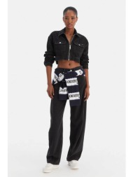 tommy jeans γυναικείο βαμβακερό τζιν παντελόνι πεντάτσεπο barrel fit - dw0dw22522 μαύρο