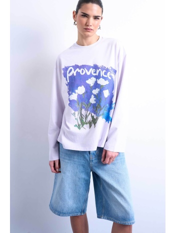 topshop γυναικεία μπλούζα με print `tslina` - 31000832 λιλά