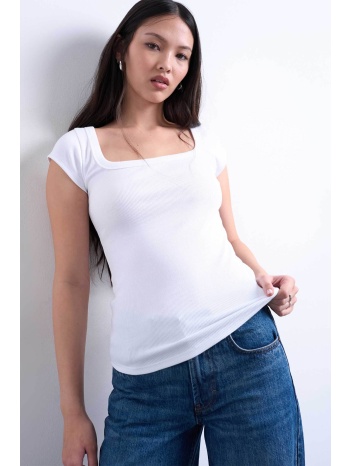 topshop γυναικεία μπλούζα με καρέ λαιμόκοψη `tseveryday` 