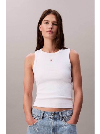 calvin klein jeans γυναικείο τοπ αμάνικο ribbed 
