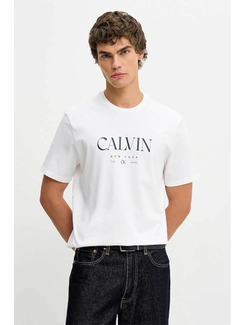 calvin klein ανδρικό t-shirt με logo print regular fit 