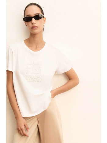 emme by marella γυναικείο τ-shirt με παγιέτα `emmtema` 