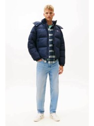tommy jeans ανδρικό τζιν παντελόνι πεντάτσεπο tappered fit - dm0dm22576 denim blue ανοιχτό