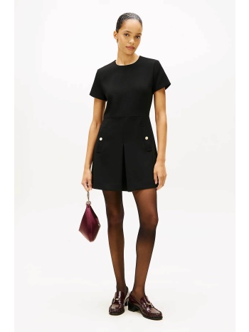 tommy hilfiger γυναικείο mini φόρεμα μονόχρωμο regular fit