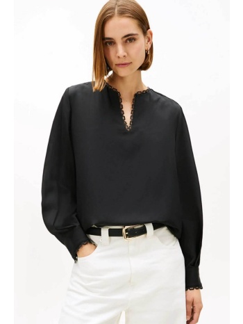 tommy hilfiger γυναικεία μπλούζα με δαντέλα στα τελειώματα