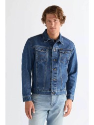 wrangler® ανδρικό denim jacket regular fit `cowboy` - 112378960 denim blue