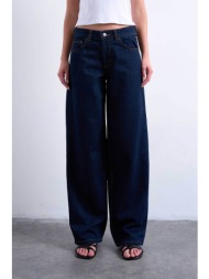 topshop γυναικείο τζιν παντελόνι wide fit `tscinch` - 31000238 denim blue σκούρο