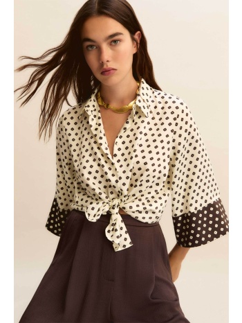 emme by marella γυναικείο πουκάμισο με all-over print