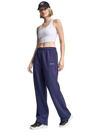 dkny γυναικείο παντελόνι φόρμας με logo print μονόχρωμο 