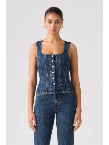 levi`s® γυναικείο denim αμάνικο τοπ slim fit `sculpted` 