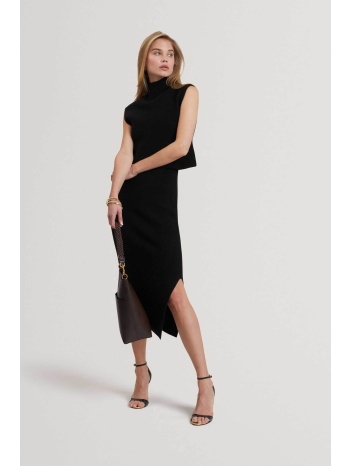 ted baker γυναικείο midi αμάνικο φόρεμα μoνόχρωμο 2 σε 1